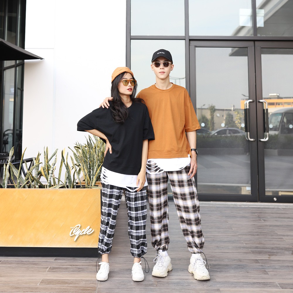 Áo thun Layer rách form rộng dáng unisex Hàn Quốc -City Cycle