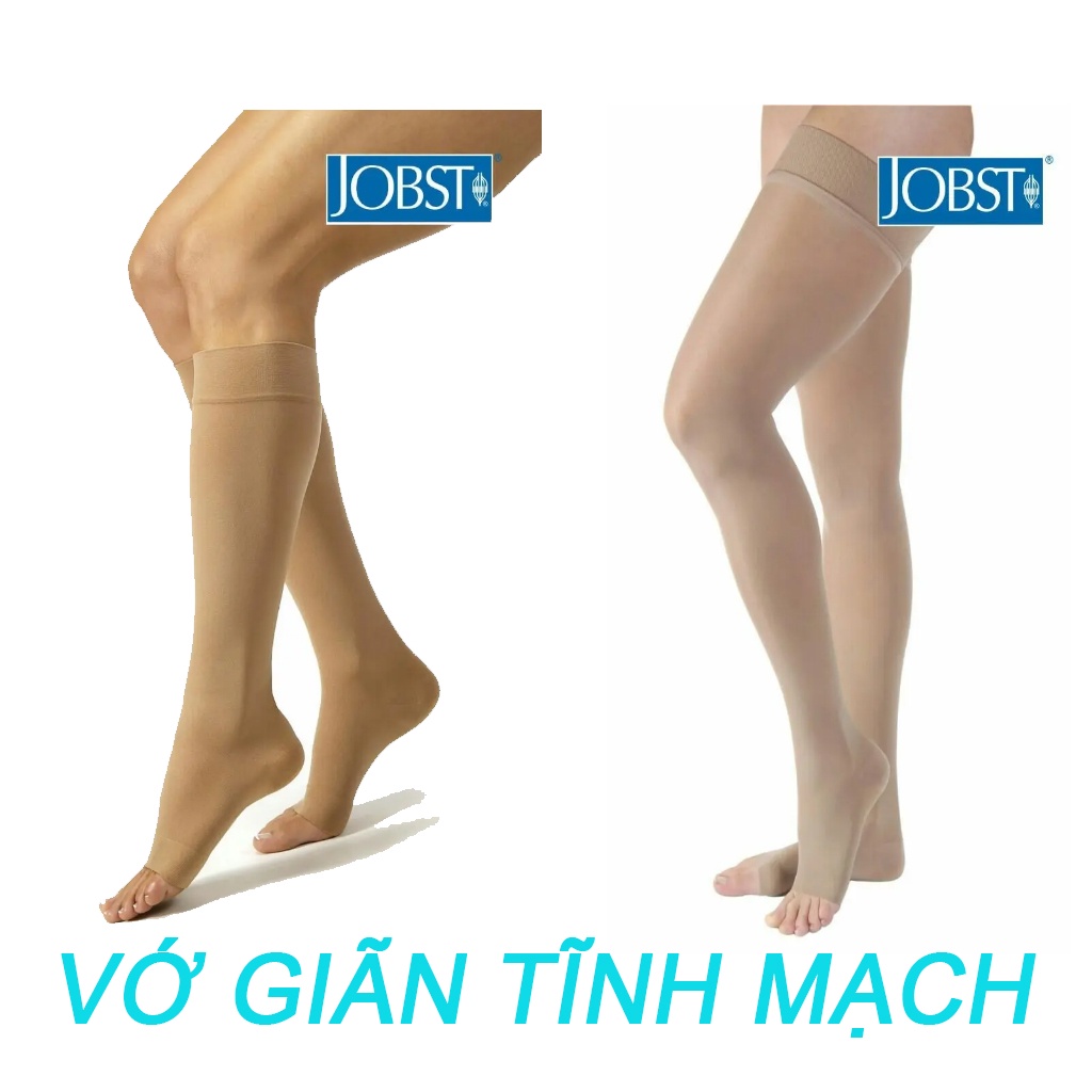 ✅ VỚ TĨNH MẠCH JOBST RELIEF - Vớ suy giãn tĩnh mạch dòng Cơ bản, màu da, hở ngón, Chuẩn áp lực 20-30mmHg (Mỹ)