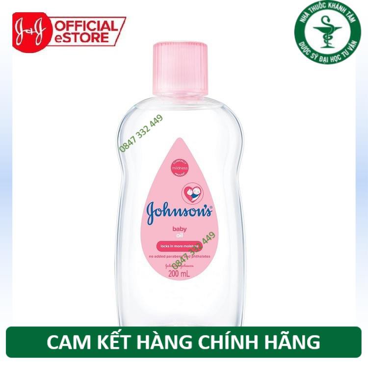 Dầu mát xa dưỡng ẩm Johnson's baby oil pink 200ml