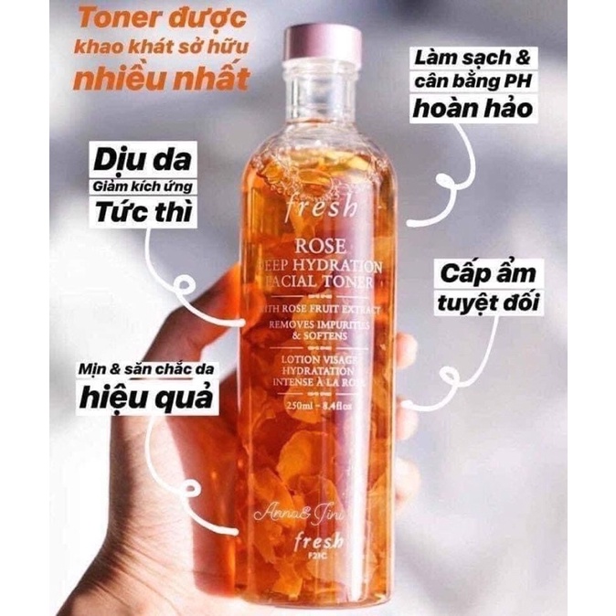 [Bill duty free] TONER HOA HỒNG FRESH