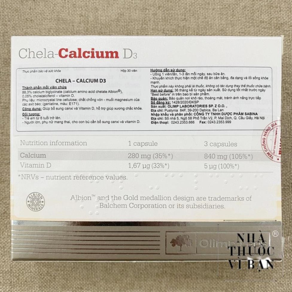 ☑️[Chính Hãng] Canxi cho bà bầu và trẻ Chela-Calcium D3 – Hỗ trợ bổ sung Canxi và Vitamin D3, giúp xương chắc khỏe