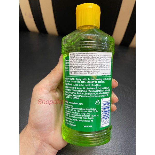 Gel dưỡng da lô hội Banana Boat Aloe Vera - Hàng chính hãng DKSH Việt Nam