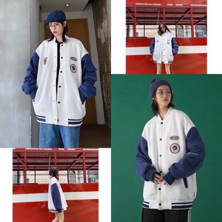 Áo Bomber Bóng Chày In Logo Lạ