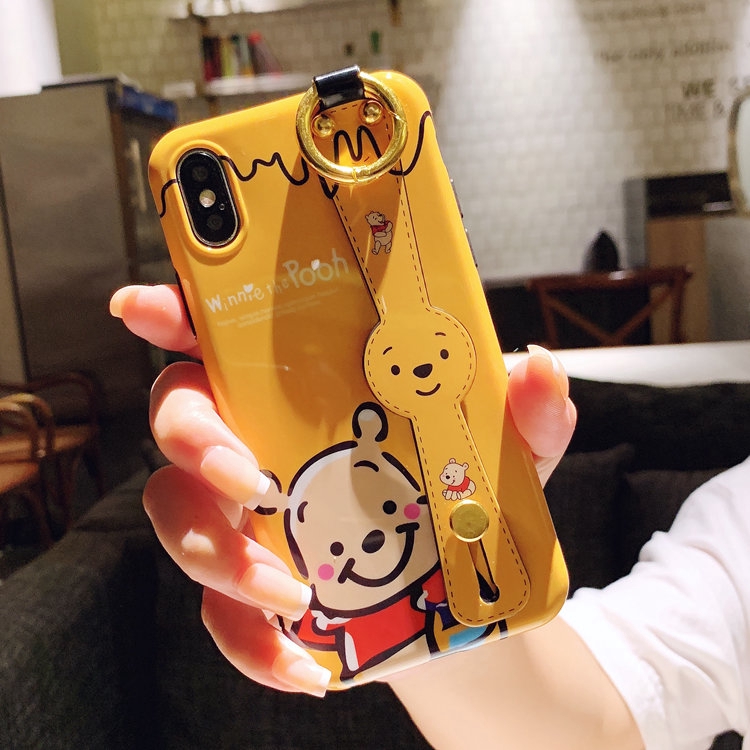 Ốp điện thoại họa tiết gấu Pooh với dây đeo xinh xắn cho iphone xs max xr 8plus 7 | BigBuy360 - bigbuy360.vn