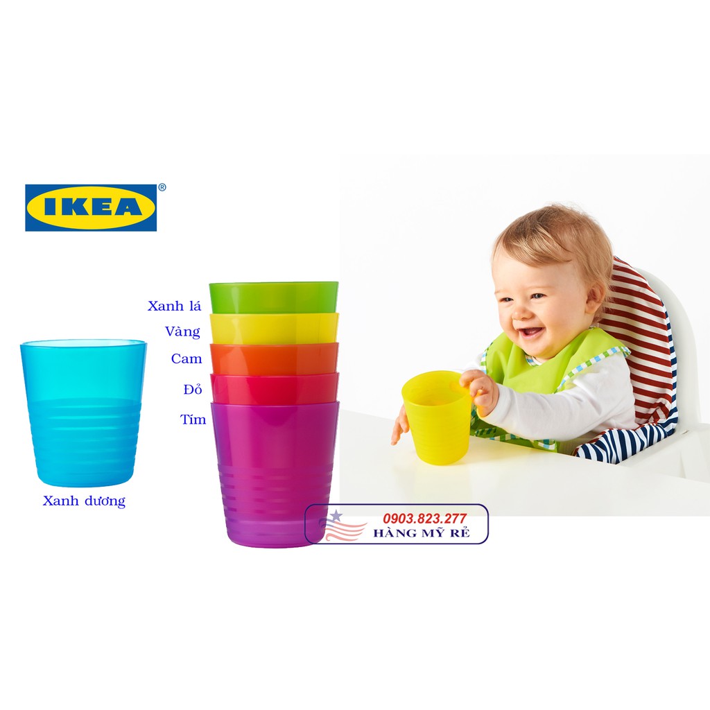 Ly Chén Nhựa Ăn Dặm An toàn cho bé Ikea (Hàng US)