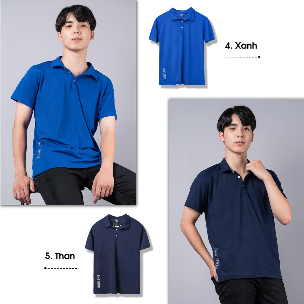 Áo polo basic thể thao nam cổ bẻ THE 1992