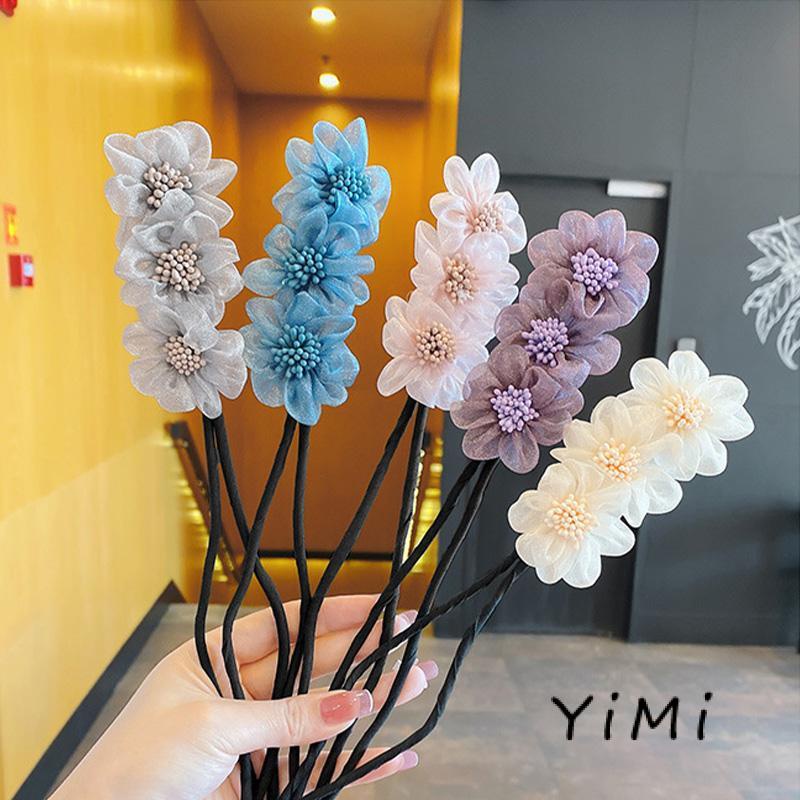 Phụ Kiện Kẹp Tóc Đính Hoa Đơn Giản Xinh Xắn