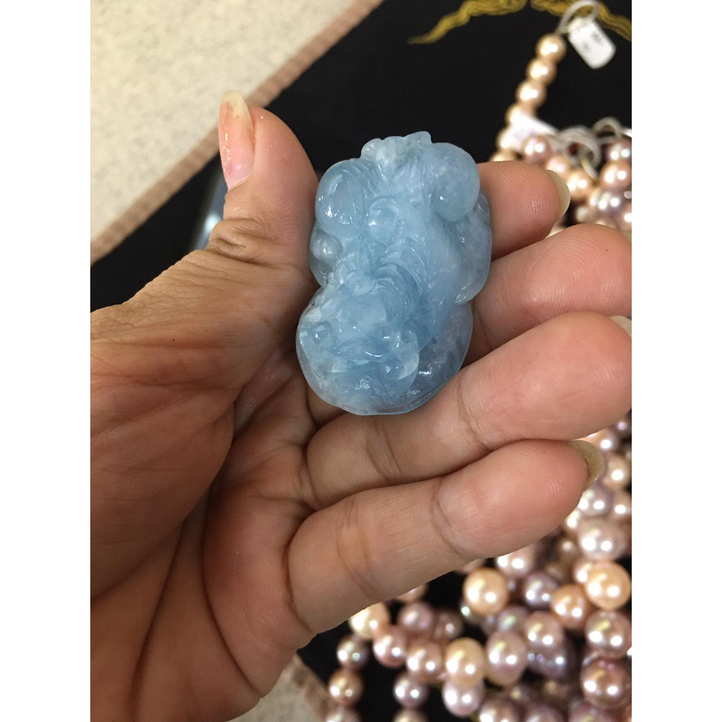 TỲ HƯU AQUAMARINE CAM KẾT 100% ĐÁ TỰ NHIÊN