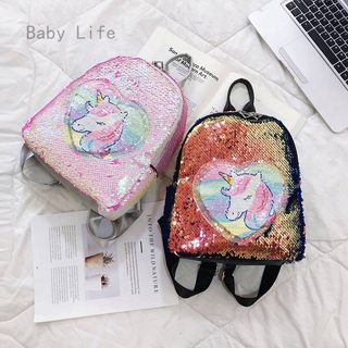 Balo Đeo Vai Họa Tiết Ngựa Một Sừng Dễ Thương Bắt Mắt Cho Nữ