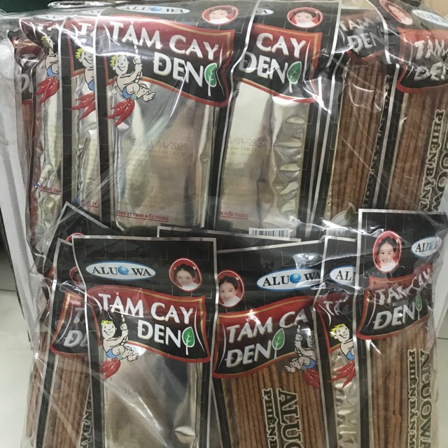 Sỉ bịch 50 gói bimbim tăm cay đen hàng chính hãng