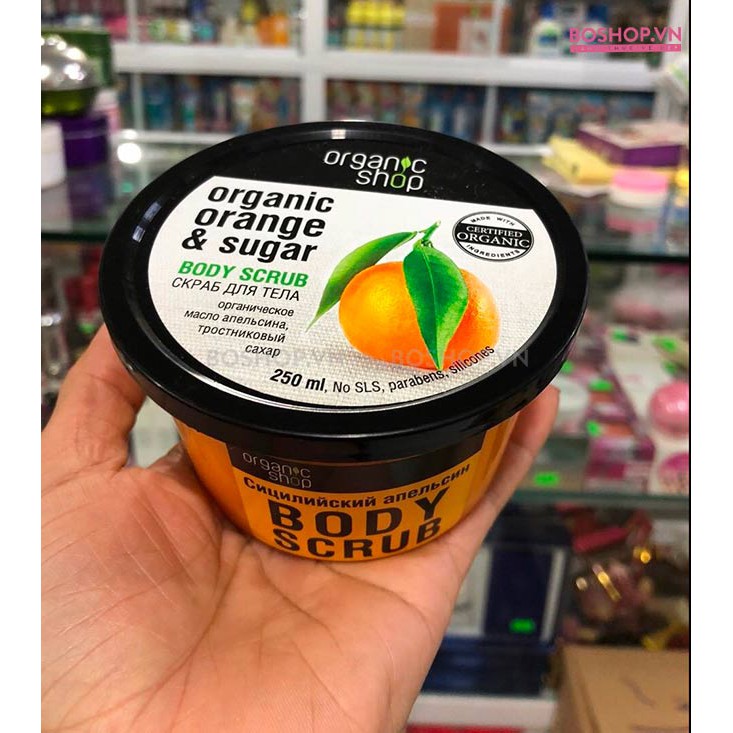 Tẩy Tế Bào Chết Toàn Thân Organic Shop Organic Orange &amp; Sugar Body Scrub 250ml