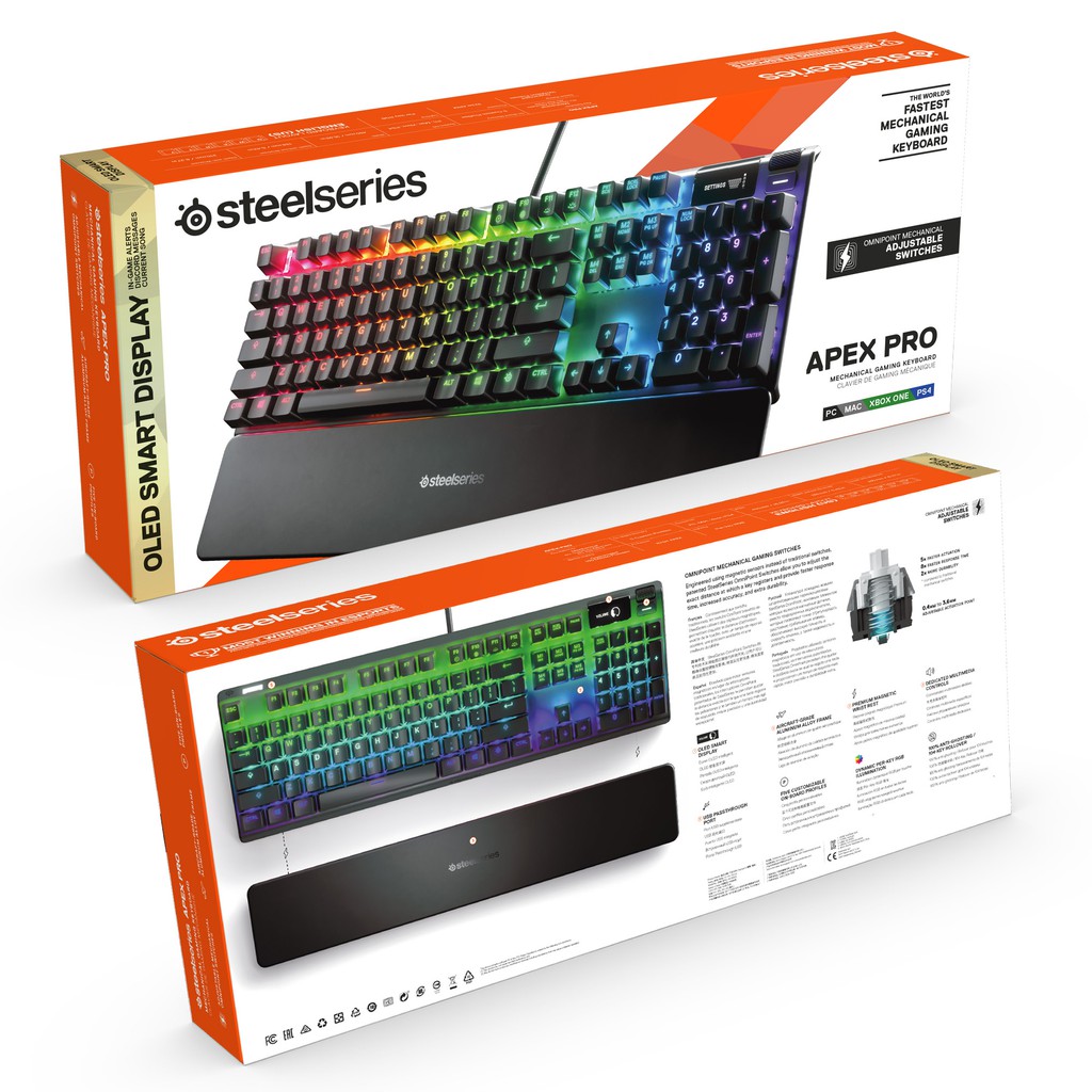 Bàn phím cơ Steelseries APEX PRO The Next Leap in Mechanical Keyboards Full size