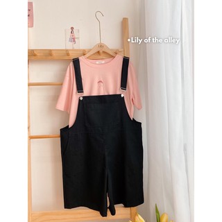 Quần short yếm túi ngực oversize