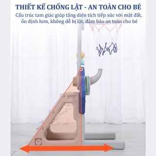 Đồ Chơi Bóng Rổ Trẻ Em Có Thể Nâng Lên Hạ Xuống Cho Bé Từ 1 Đến 6 Tuổi