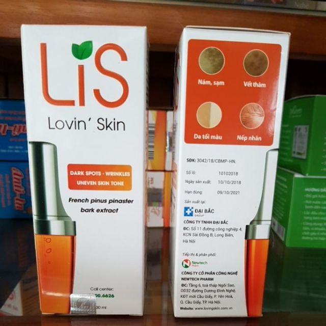 Lis lovin skin chiết xuất thông đỏ