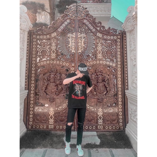 Áo phông MIKENCO Fallen angel, áo thun unisex in hoa tiết thiên thần 3D from ovesize nam nữ | BigBuy360 - bigbuy360.vn