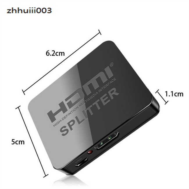 Bộ Chia Tín Hiệu Hdmi 1 Cổng Vào 2 Đầu Ra 4k Hd 1080p 3d