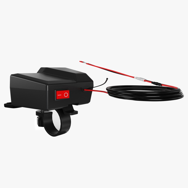 Cục Sạc Gắn Kính Chiếu Hậu Xe Máy w Hiển Thị Nhiệt Độ Điện Áp Dis