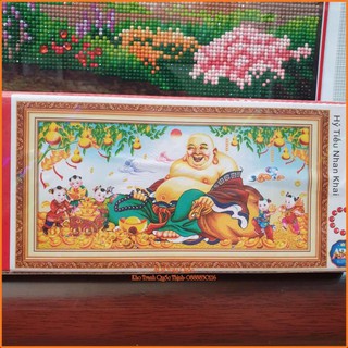 Tranh đính đá phật di lạc (đá abc cao cấp. kích thước: 110 x 55cm
