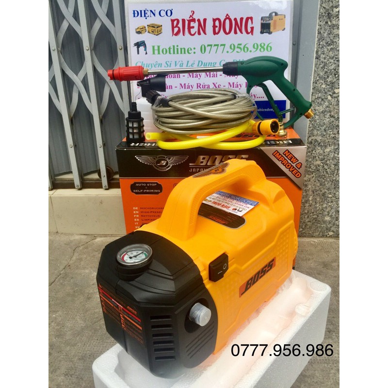 Máy rửa xe 🌳 FREESHIP 🌳 Tặng bình bọt tuyết 99k Máy rửa xe BOSS 2500W NHẬT BẢN tặng đấy đủ bình bọt và ống dài NEW