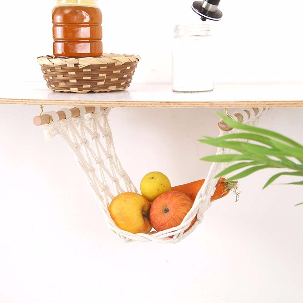 Lloyd Võng Treo Trái Cây Đan Tay Phong Cách Bohemian Với Móc Dưới Tủ / Trang Trí Nhà Cửa