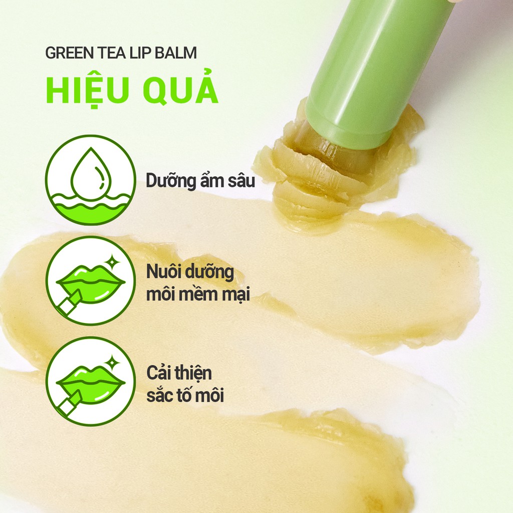 [Mã COSIF05 giảm 10% đơn 400K] Son dưỡng môi từ trà xanh innisfree Green Tea Lip Balm 3.6g