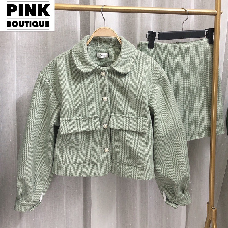 [Mã WAJAN27 hoàn 15% xu đơn 300k] Set Áo Dạ Nữ Kèm Chân Váy Thiết Kế PINKBOU | BigBuy360 - bigbuy360.vn