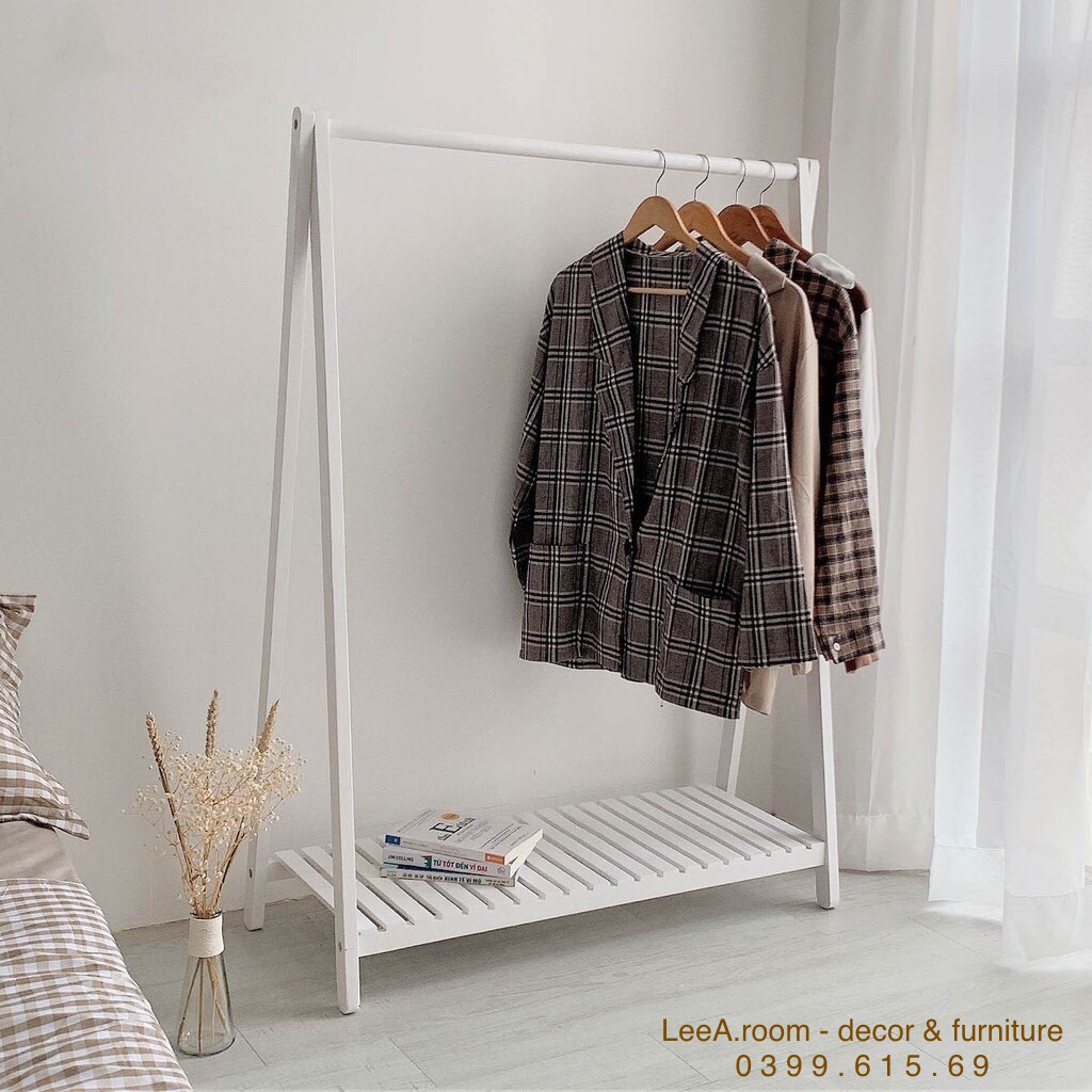 Giá Treo Chữ A Bằng Gỗ - Sơn Trắng Cao Cấp - Size 1FM | BigBuy360 - bigbuy360.vn