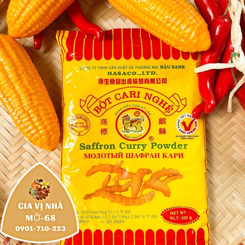 Bột cari nghệ Hậu Sanh hiệu Con Kỳ Lân- gói 100gr( chiết ) -500gr