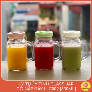 Ly thuỷ tinh có nắp đậy, tay cầm lock&lock glass jar llg002