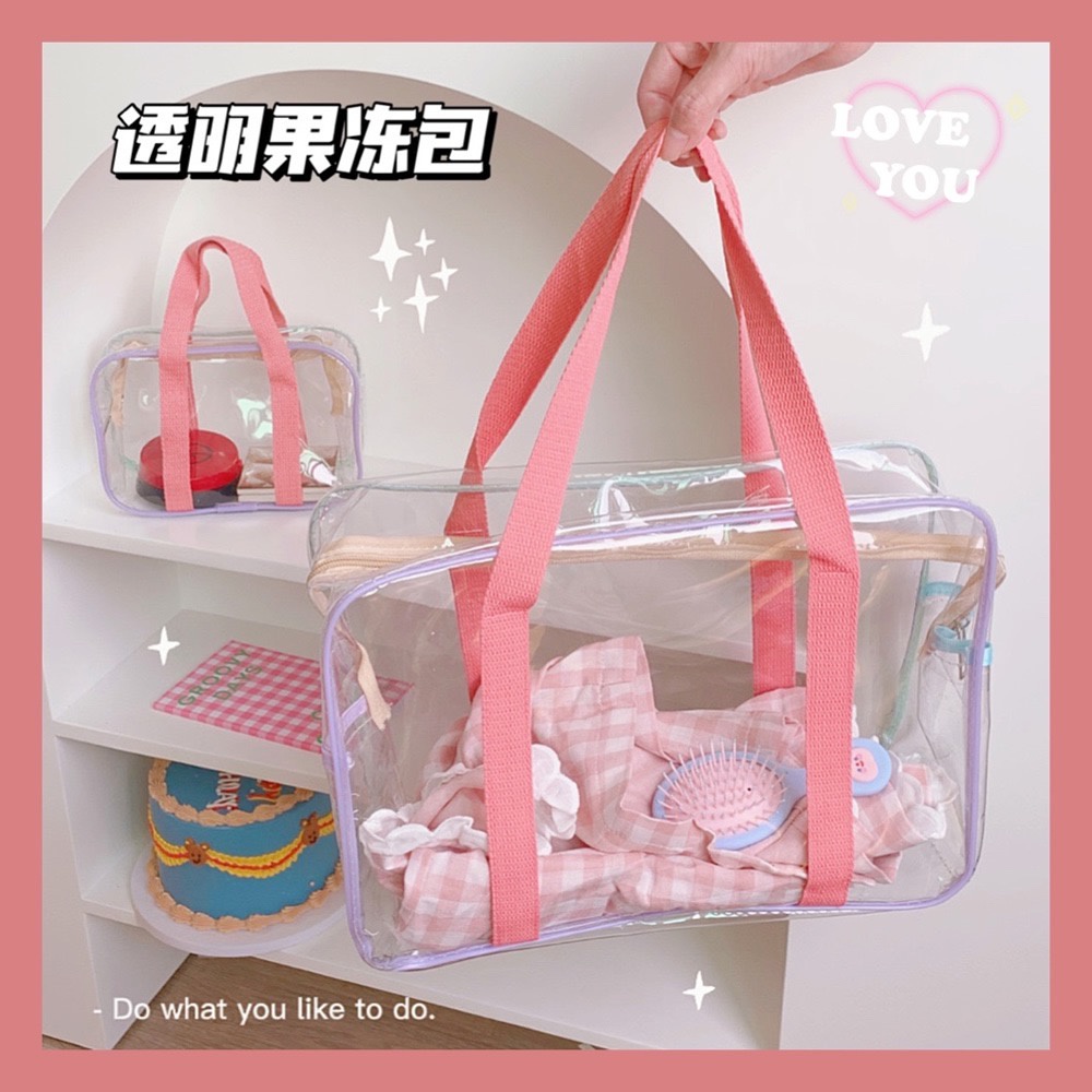 Bentoy Milkjoy Túi xách trong suốt họa tiết hoạt hình thời trang cho nữ NEW