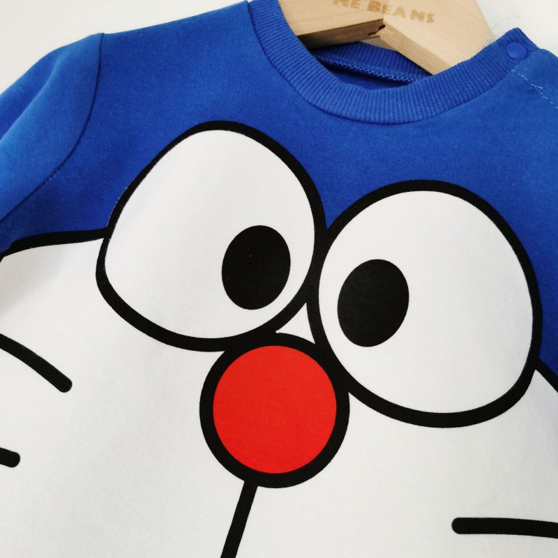 Áo liền quần tay dài hoạ tiết hoạt hình phong cách Hàn Quốc thời trang cho bé