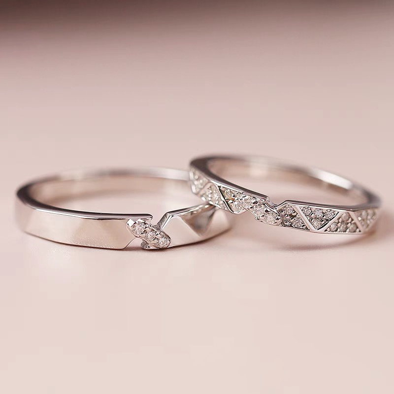 Nhẫn Đôi Bạc Dreamsilver, Nhẫn Cặp Marry Me Chỉnh Được Size ND027