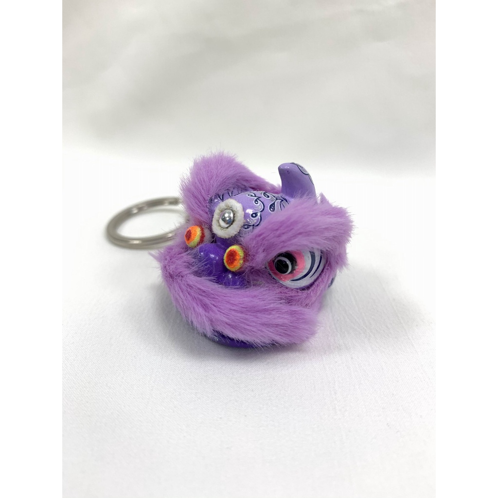 Móc Khóa Nhựa Resin Hình Sư Tử Thời Trang Dùng Làm Quà Tặng 毛毛-梦幻紫