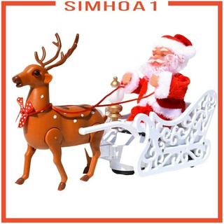 [Simhoa1] Đồ Chơi Ông Già Noel Cưỡi Ngựa Có Đèn Led Và Nhạc Chạy Bằng Pin
