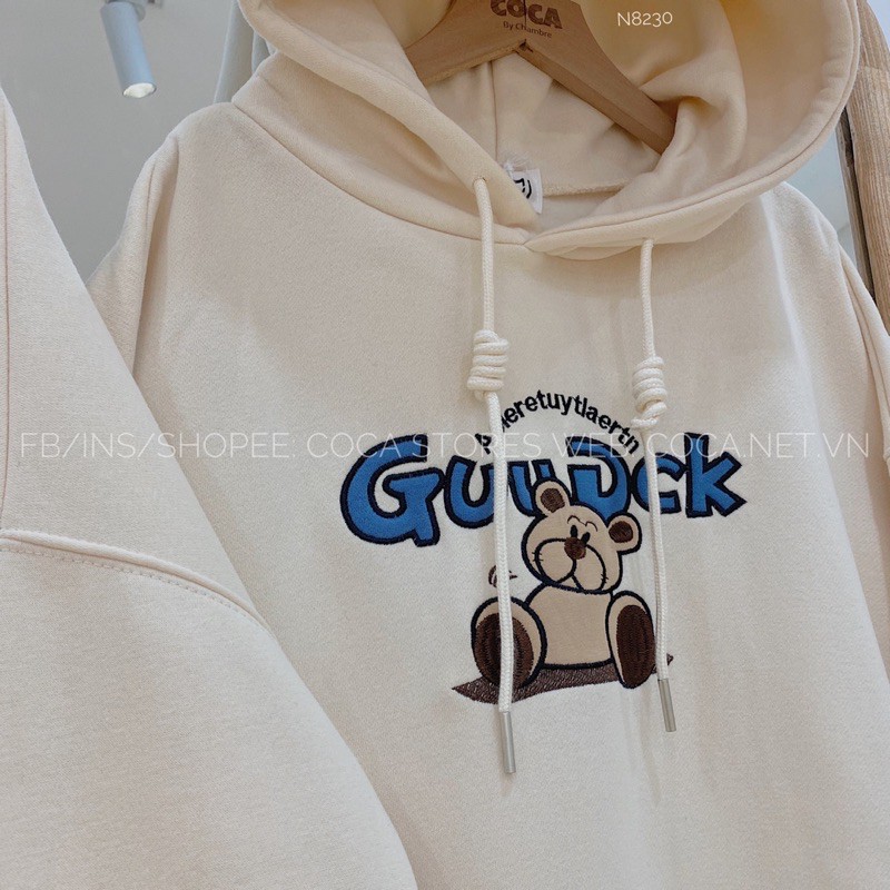 [N8230]🐻 Áo HOODIE nỉ bông mũ tai gấu GUUDUCK (Có sẵn/ảnh thật) | BigBuy360 - bigbuy360.vn
