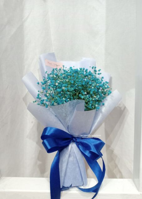 Bó baby khô xanh thiên thanh thể hiện tình yêu vĩnh cửu