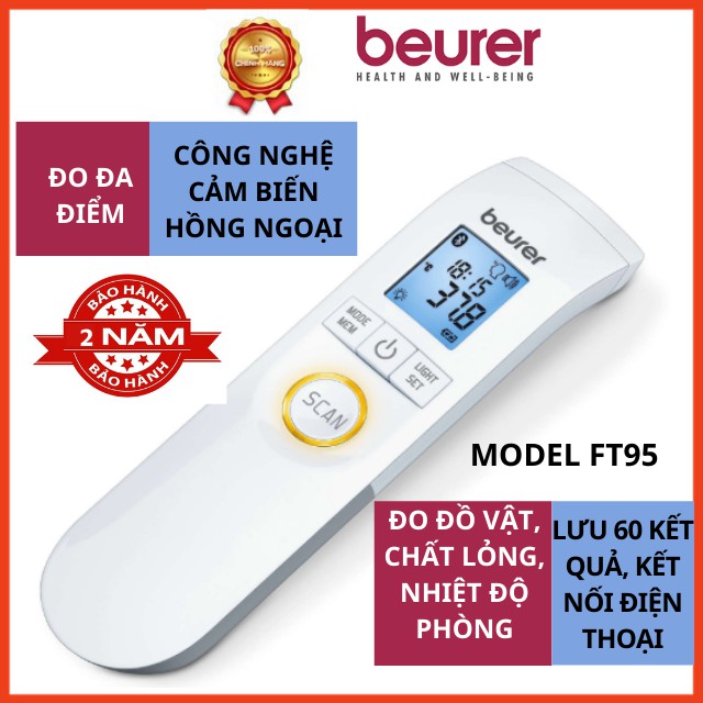 Nhiệt kế điện tử hồng ngoại không tiếp xúc Beurer FT95,máy đo thân nhiệt, đo nhiệt độ,đo chính xác