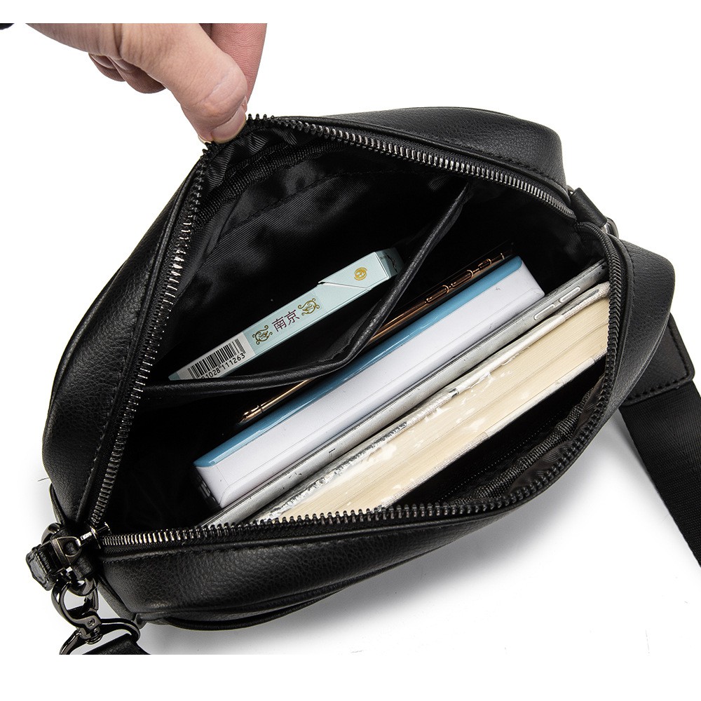 Túi đeo chéo nam nữ Messenger da chống nước nhập khẩu thương hiệu 9HOPE TC108