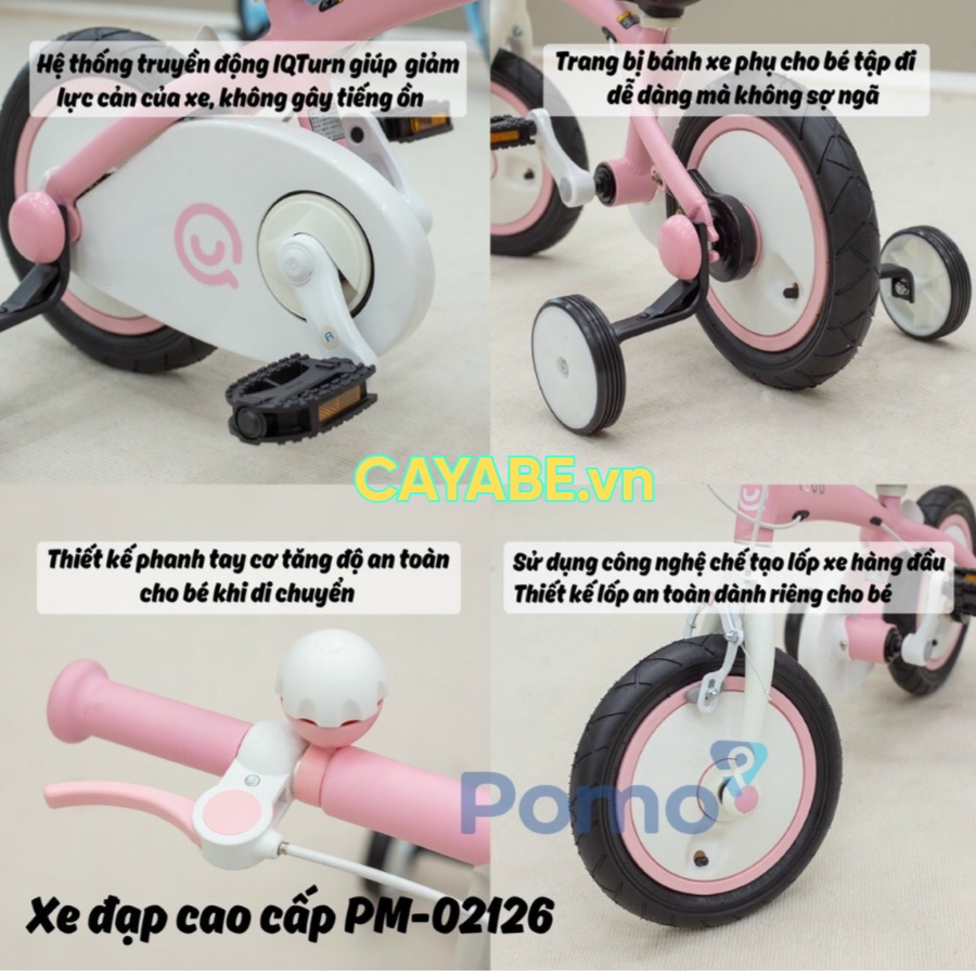 XE ĐẠP THỂ THAO TRẺ EM IQOO CAO CẤP PM-02126 CHO BÉ TỪ 2 ĐẾN 7 TUỔI ĐỒNG HÀNH CÙNG BÉ TRÊN MỌI NẺO ĐƯỜNG