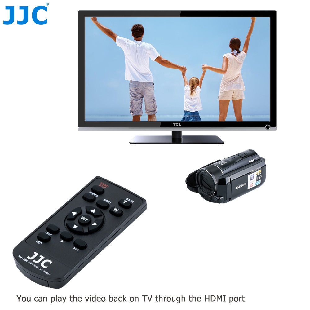 JJC WL-D89 Điều khiển từ xa không dây hồng ngoại cho máy quay Canon XF405 XF400, HF M500 M300 M60 M56 M52 M51 M50 M41 M40 M32 M31 G40 G30 G20 G10 330 S200 S30 S21 S20, XA55 XA50 XA35 XA30 XA25 XA21 XA10