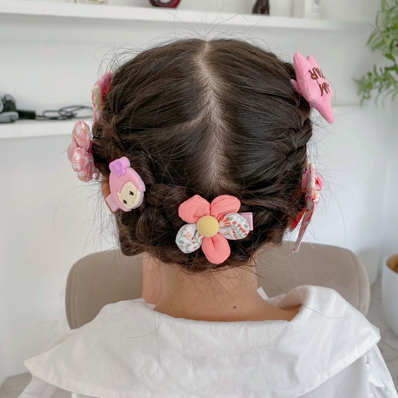 Set 8 Kẹp Tóc Hoạt Hình Dễ Thương Dành Cho Bé Gái