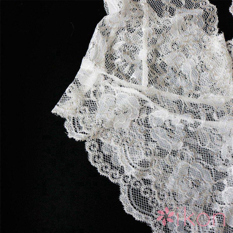 Đồ ngủ ren áo liền quần dây sát nách thiết kế cổ chữ V quyến rũ | BigBuy360 - bigbuy360.vn