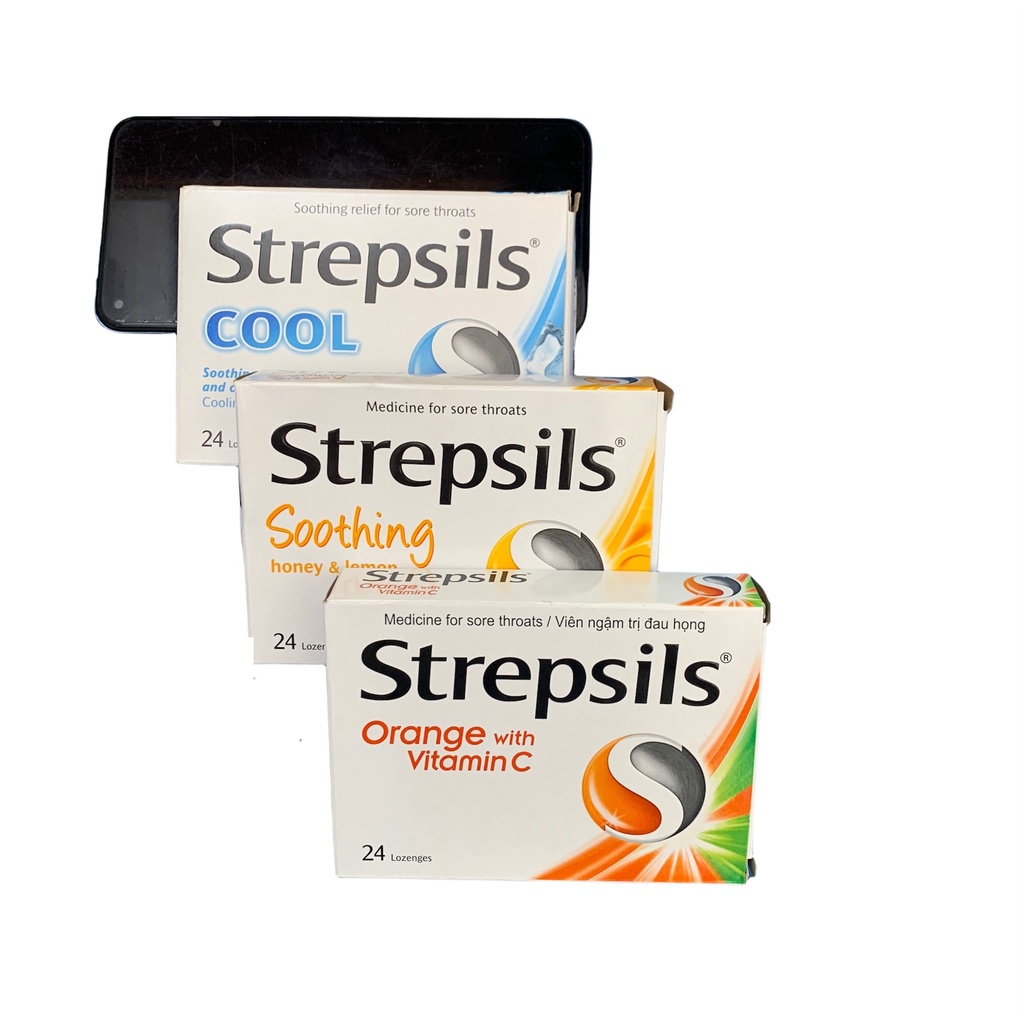 VIÊN NGẬM STREPSILS HỘP 24 VIÊN