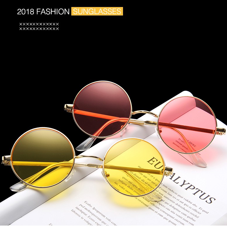 Mắt kính gọng tròn thời trang phong cách Hàn Quốc 2020 chống tia UV