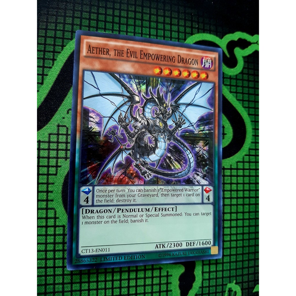 Thẻ Bài Mint90 Yugioh Pen Aether, the Evil Empowering Dragon - CT13-EN011 - Super