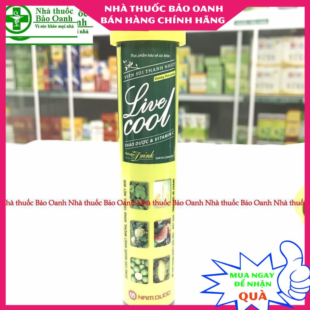 Viên Sủi Thanh Nhiệt Live Cool - Hỗ Trợ Thanh Nhiệt Giải Độc Mát Gan Tăng Sức Đề Kháng Tuýp 16 Viên