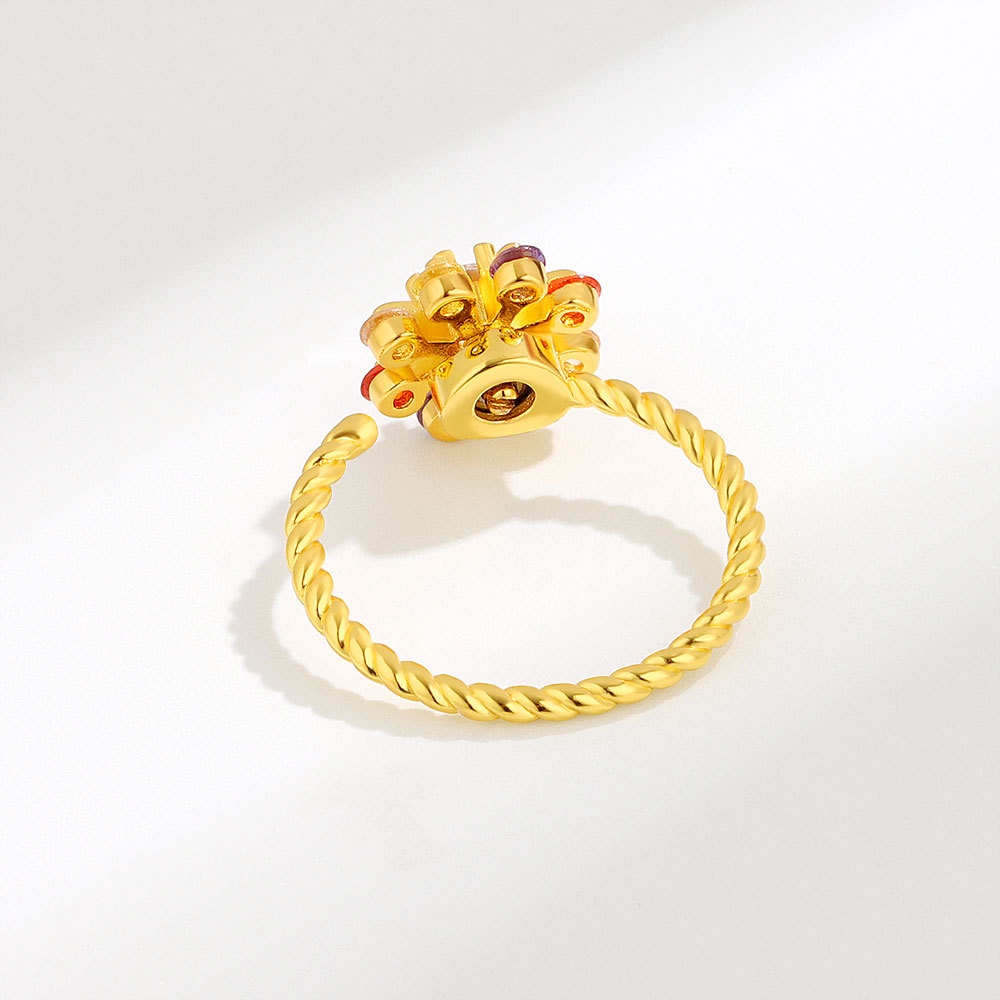 Nhẫn Xoay Đính Đá Zircon Giảm Căng Thẳng Dành Cho Nữ