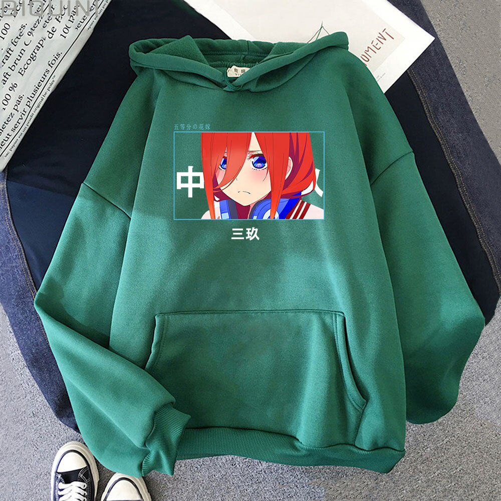 Áo Hoodie Ngoại Cỡ In Hình Anime Miku The Quintessential Quintuplets Mặc Hàng Ngày Phong Cách Harajuku Đường Phố Thường Ngày Cho Nam Và Nữ
