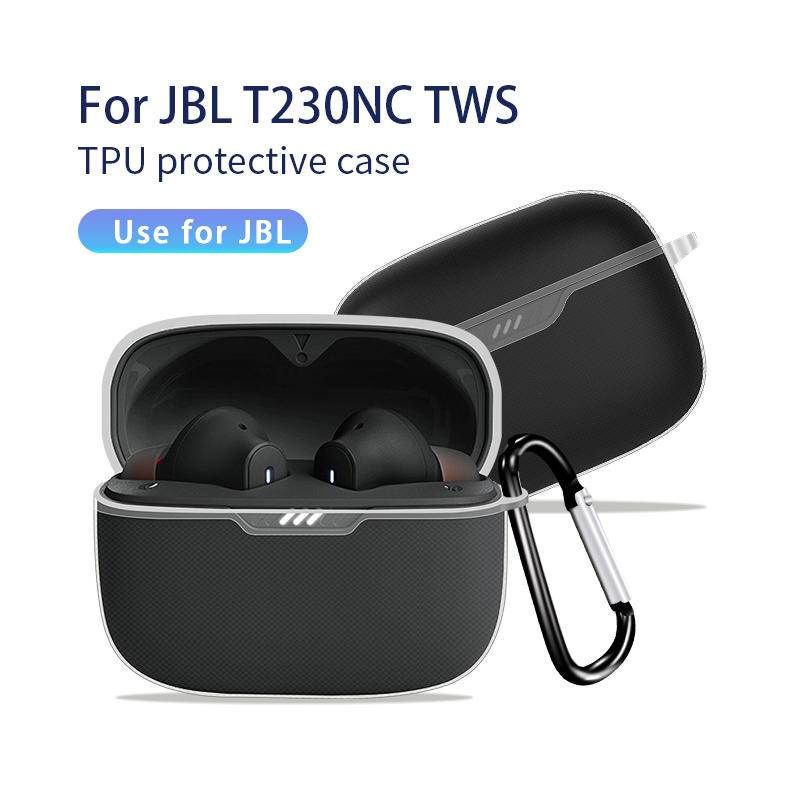 Vỏ Bảo Vệ Hộp Sạc Tai Nghe JBL T230NC TWS Bằng TPU Trong Suốt Chống Sốc